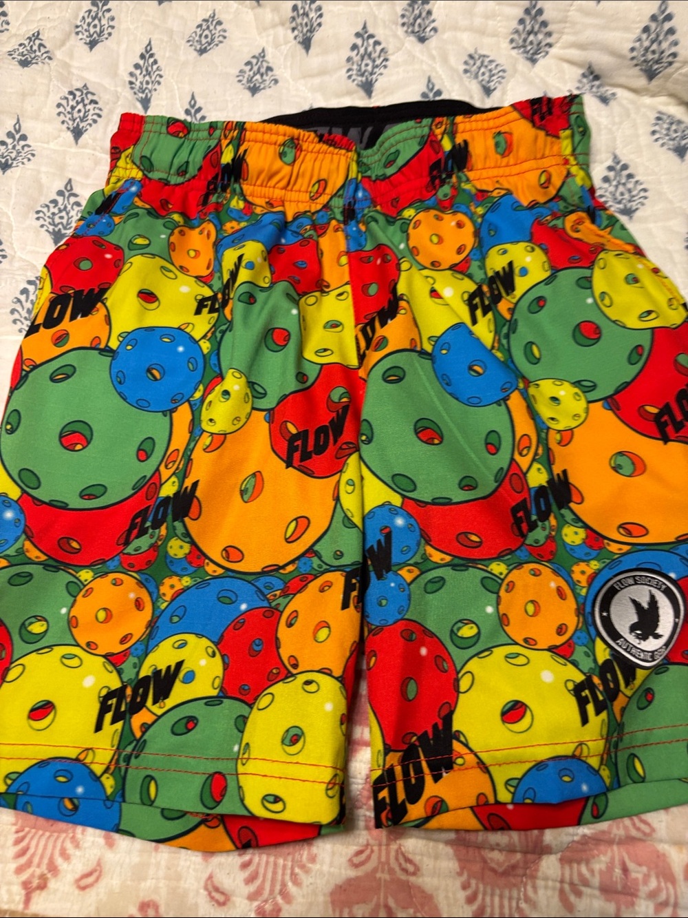 Colorful Pickleball Print Kids Shorts - FLOW